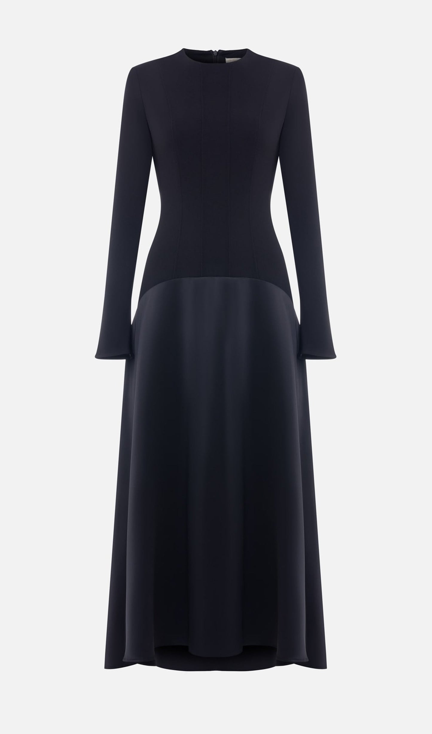 KNITTED SATIN MAXI DRESS