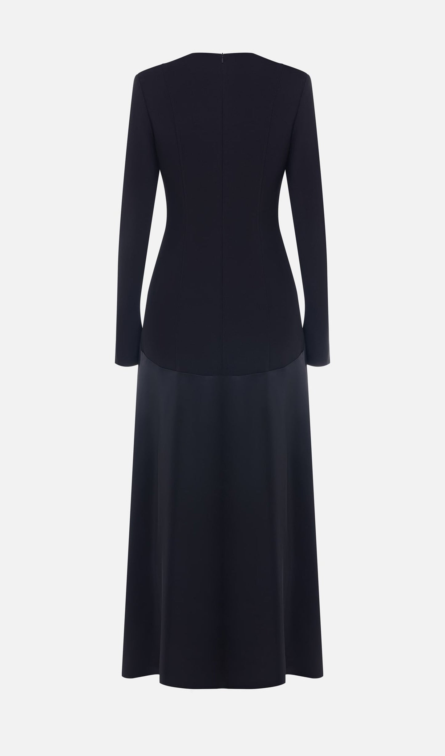 KNITTED SATIN MAXI DRESS