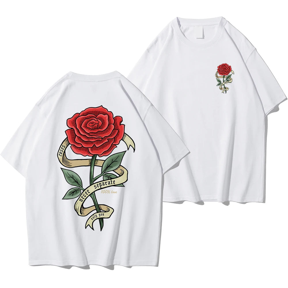 T-shirt graphique « Ne jamais séparer les roses »