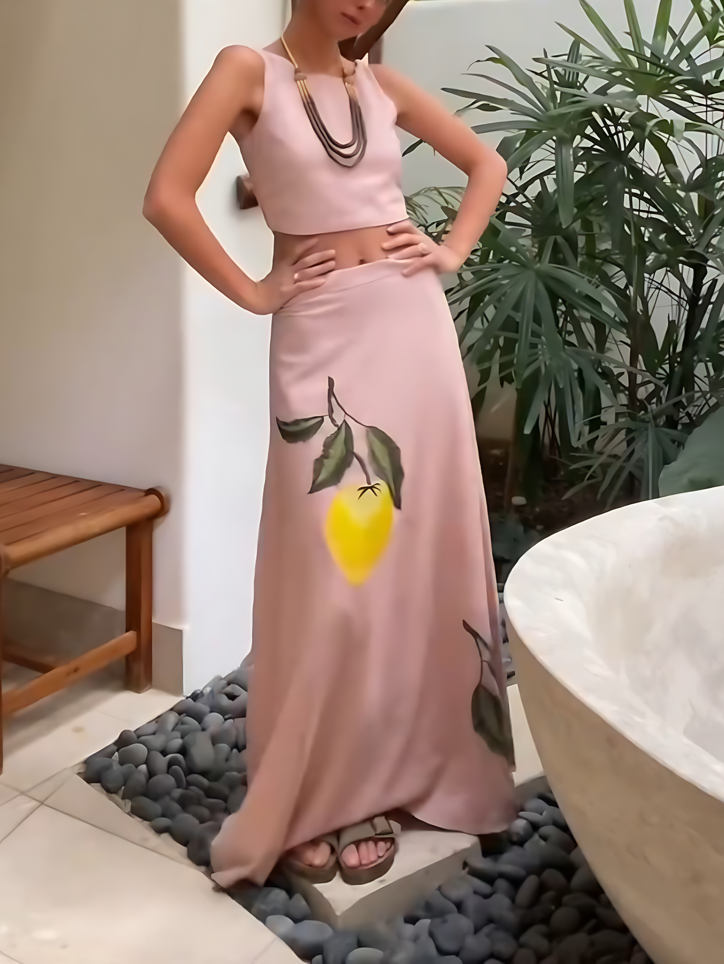 Rock mit Falda-Amalfi-Print