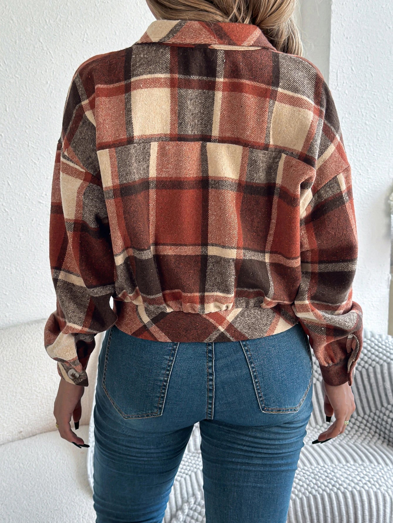 Aubrey Cropped Flannel Shacket