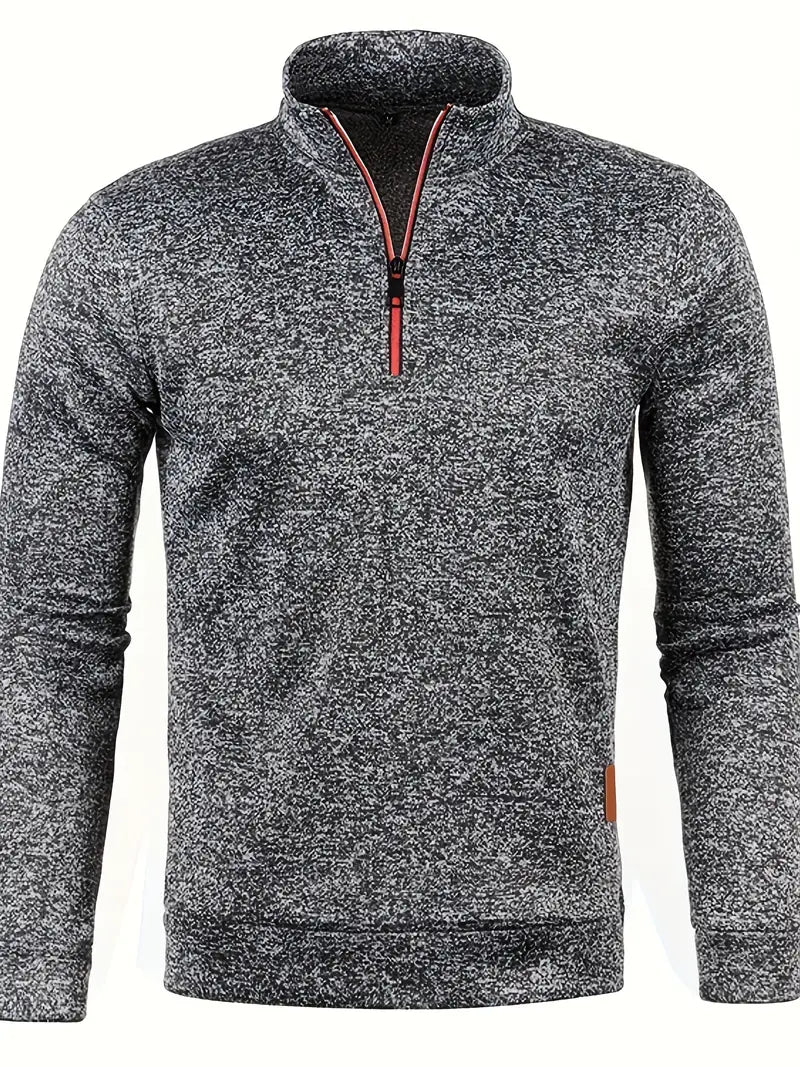 Daniel – Essential Sweatshirt mit halbem Reißverschluss
