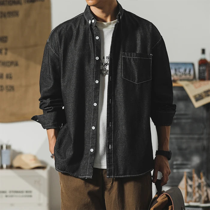 Chemise boutonnée en jean pour le travail