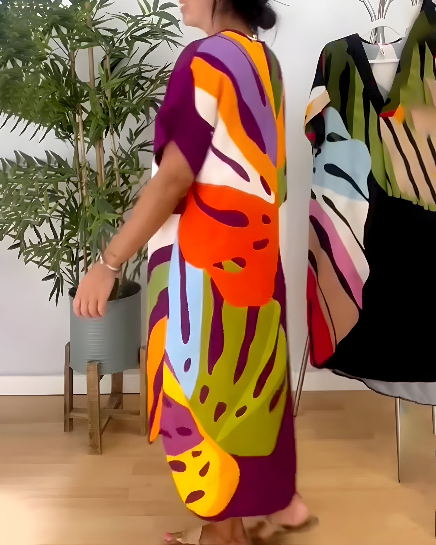 LORNA - LEAF PRINT DRESS