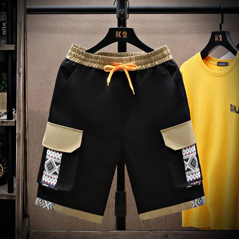 Cargo-Shorts mit Aztekenmuster