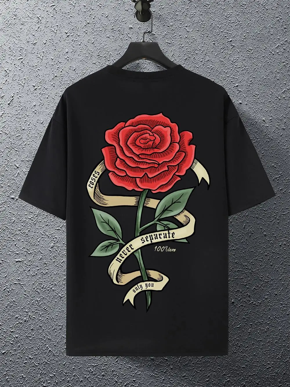 T-shirt graphique « Ne jamais séparer les roses »