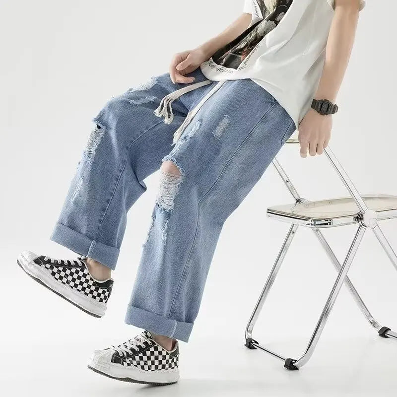 Pantalon de jogging en denim vieilli Riot