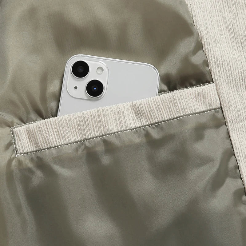 Veste à boutons-pression en velours côtelé Midtown