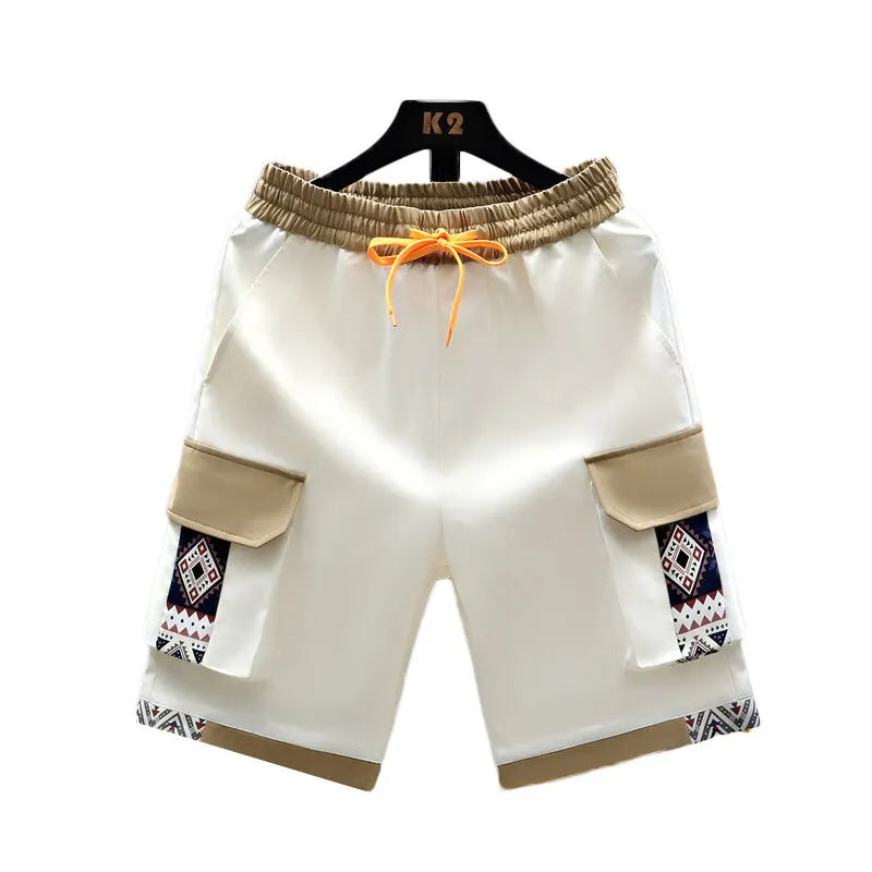 Cargo-Shorts mit Aztekenmuster