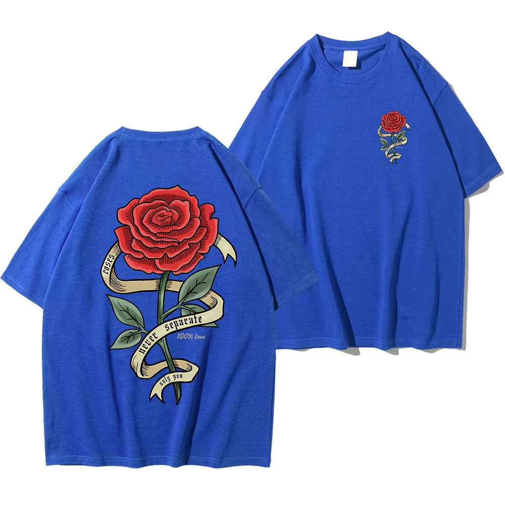 T-shirt graphique « Ne jamais séparer les roses »