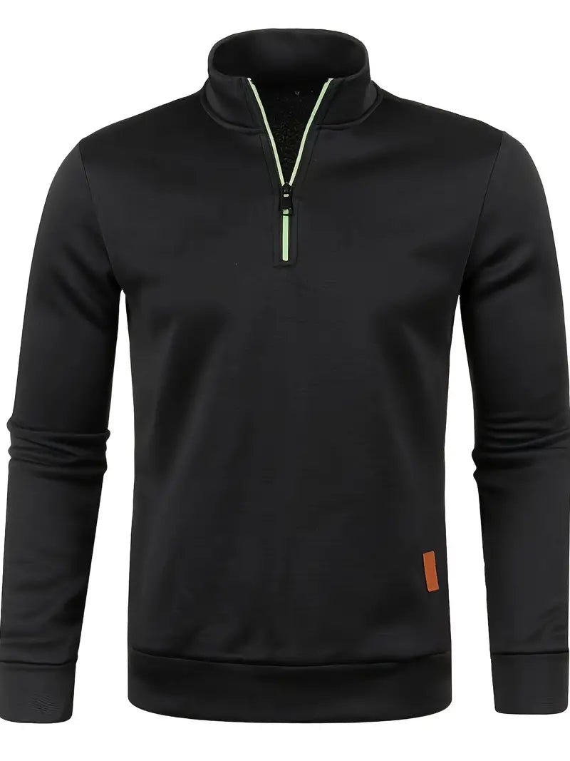 Daniel – Essential Sweatshirt mit halbem Reißverschluss