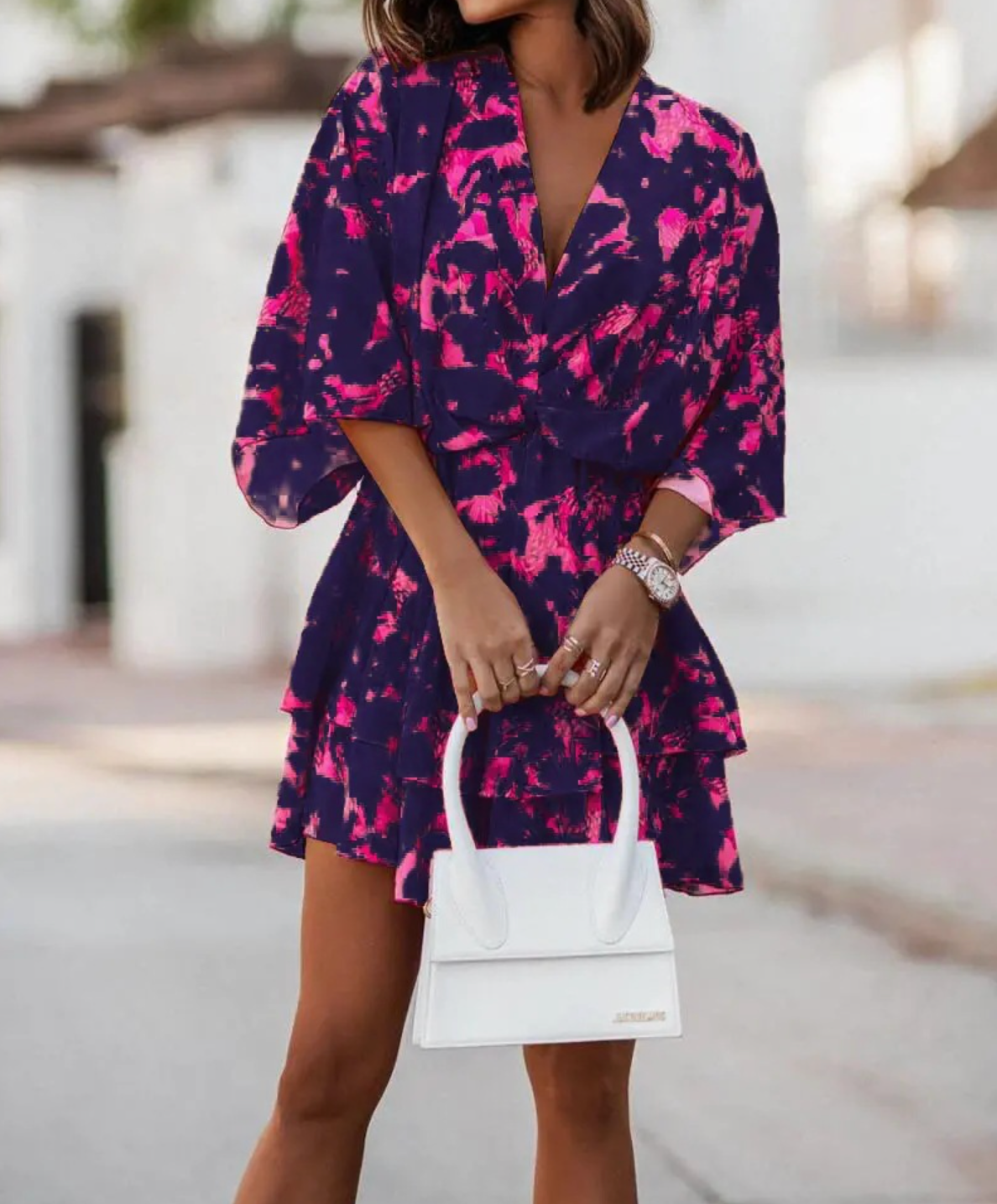 ALINA – BOHO FLORAL MINI DRESS