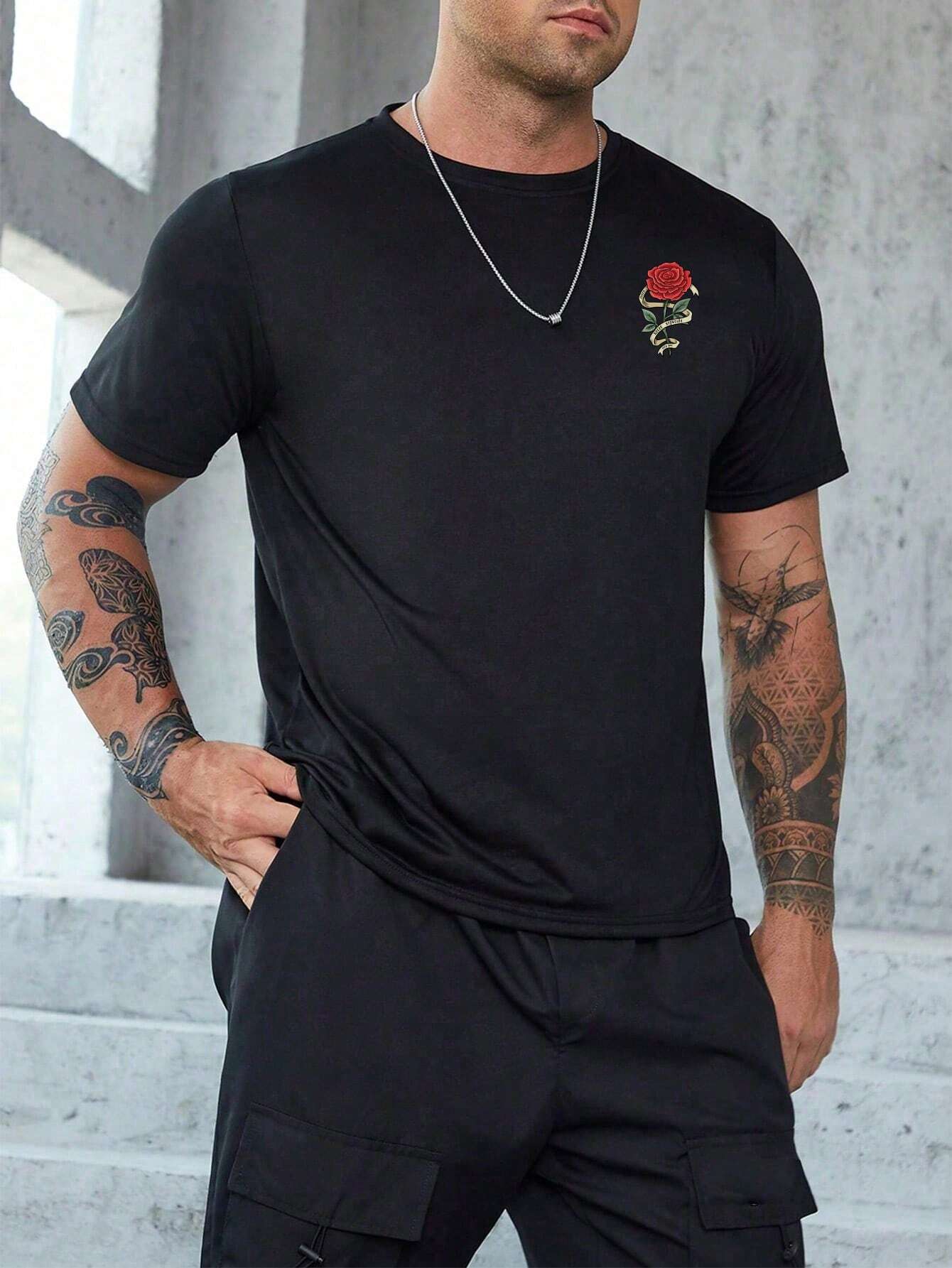 T-shirt graphique « Ne jamais séparer les roses »