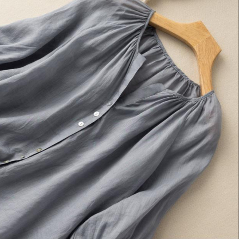 ALENA LINEN BLOUSE
