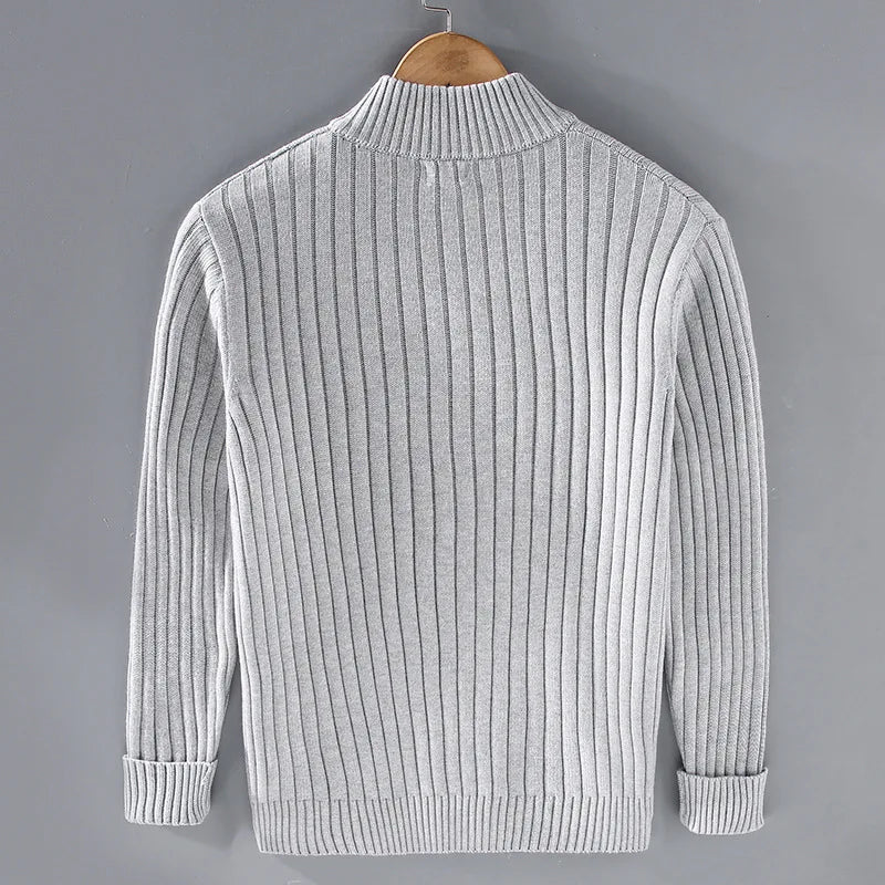 Cardigan zippé en laine mérinos Massimo