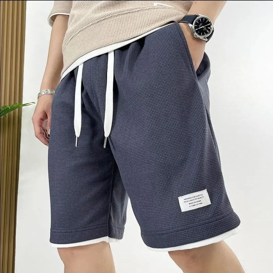 Short de détente en tricot gaufré