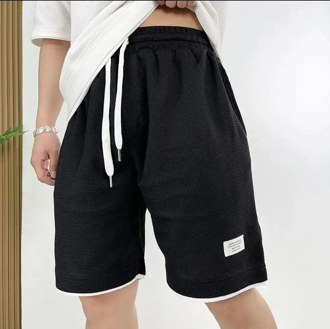 Short de détente en tricot gaufré
