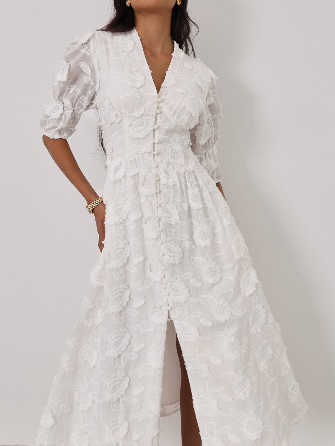 SIERRA EMBROIDED COTTON SUMMER DRESS