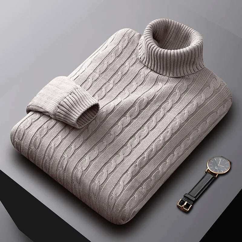 Anthony - Pull col roulé en tricot
