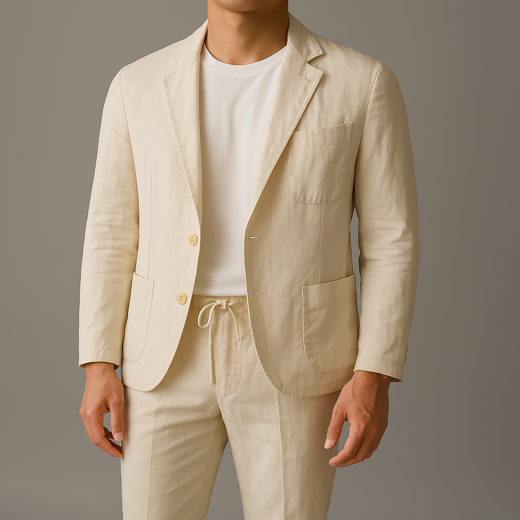 MARIO LINEN TAILORED SET