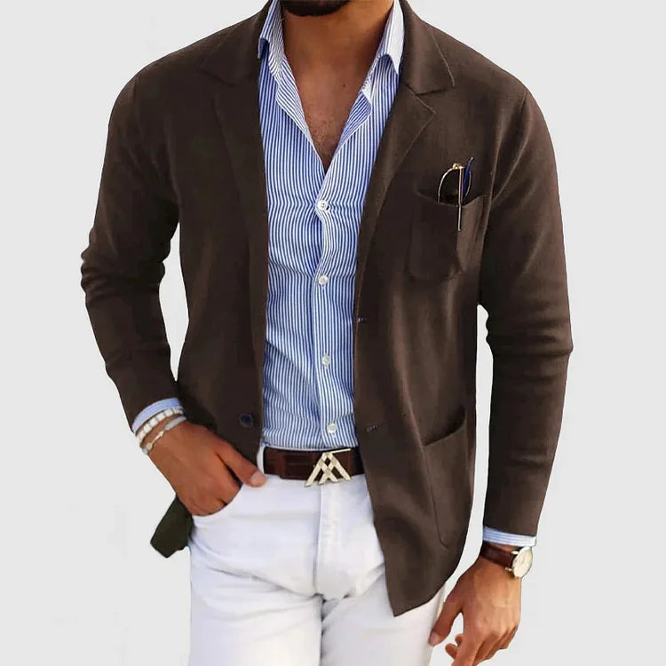 LEANDRO – BLAZER HOMME HAUTE QUALITÉ, COUPE AJUSTÉE