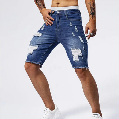 Riot – Distressed-Jeansshorts