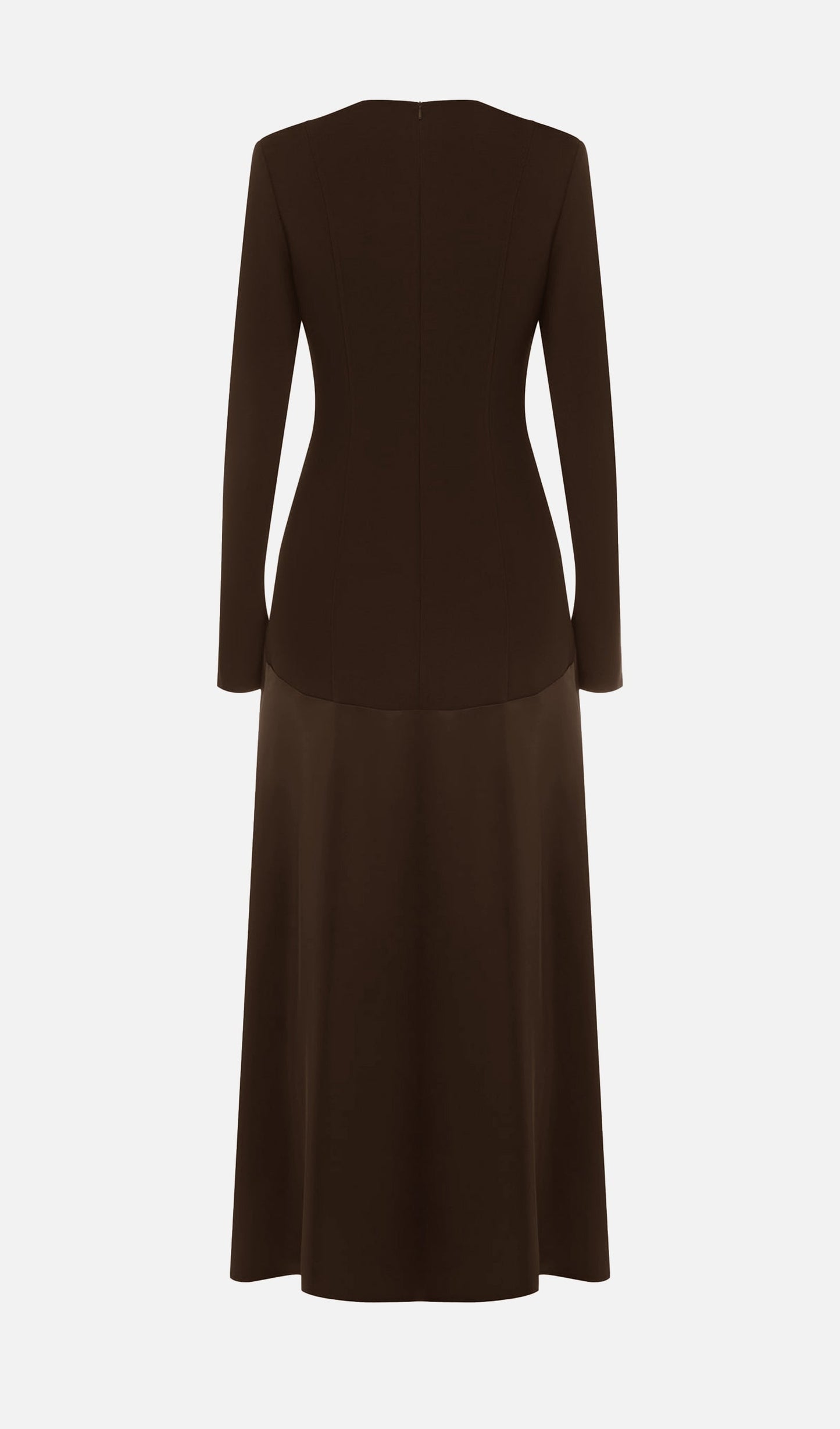 KNITTED SATIN MAXI DRESS