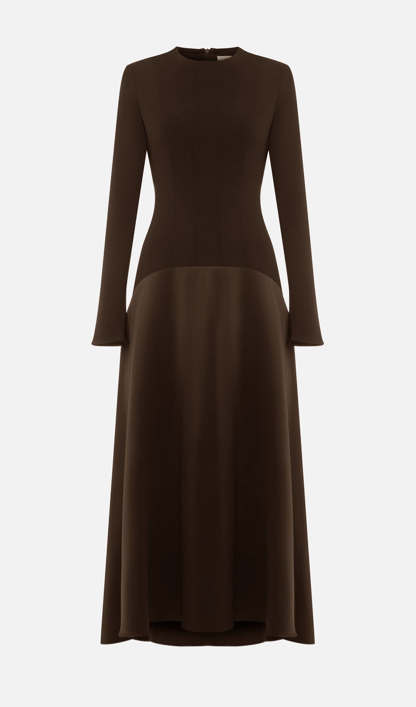 KNITTED SATIN MAXI DRESS