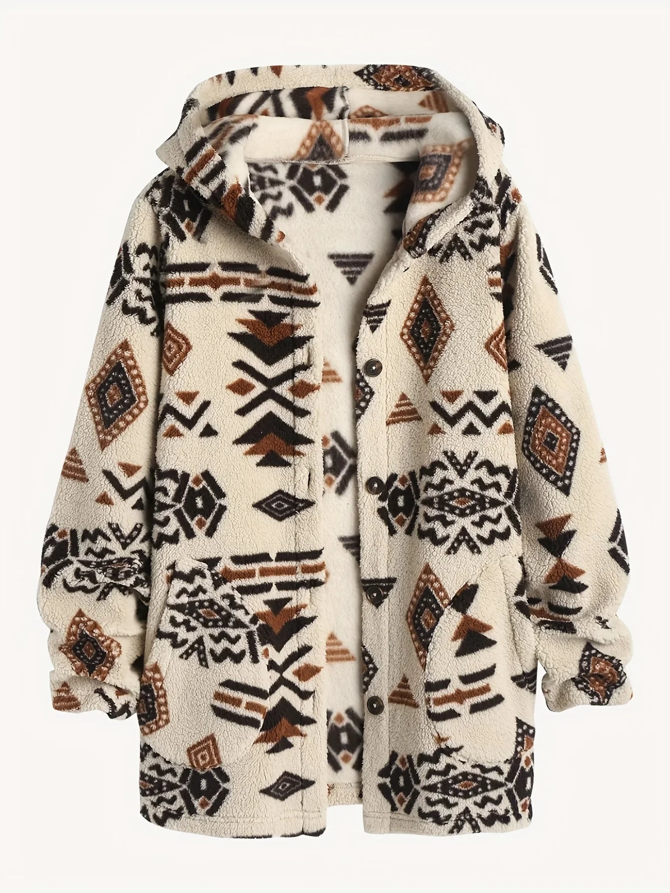 Navajo Hooded Fleece Coat