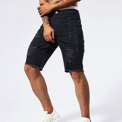 Riot – Distressed-Jeansshorts