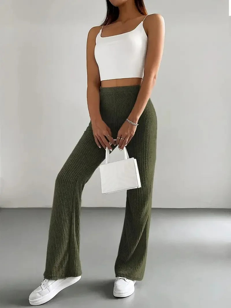 Pantalon évasé côtelé Holloway