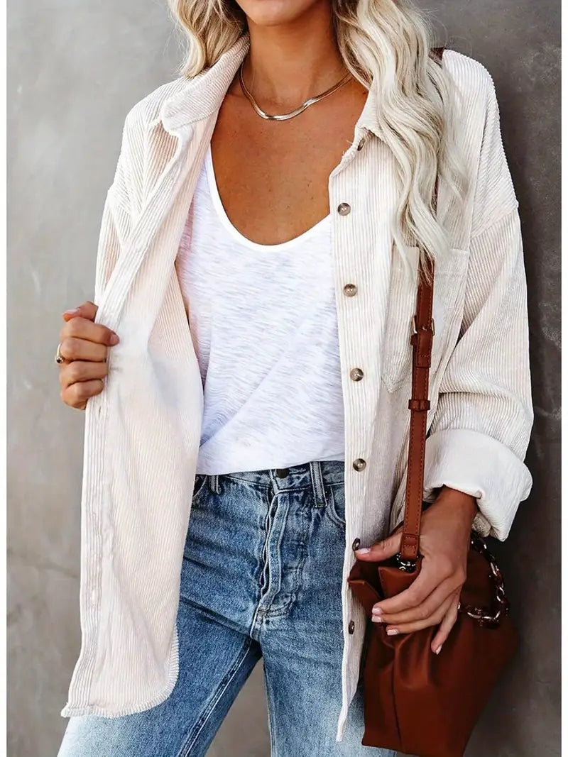 Chemise boutonnée en velours côtelé Holloway