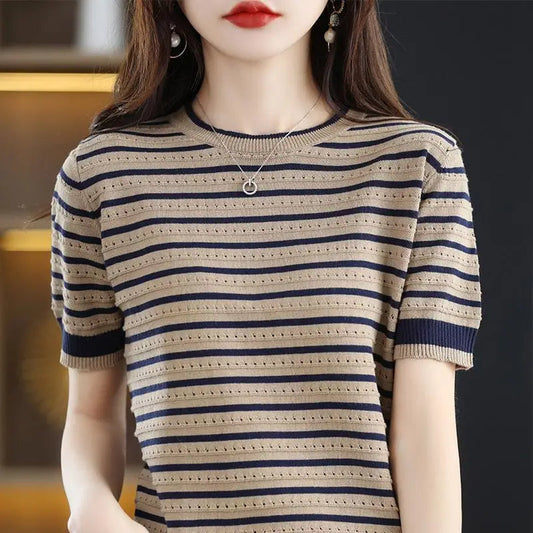 T-shirt en tricot à rayures Madison