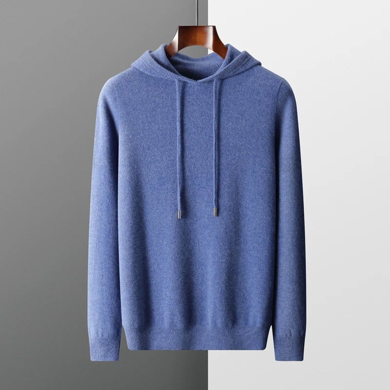 Sweat à capuche en laine mérinos Monaco