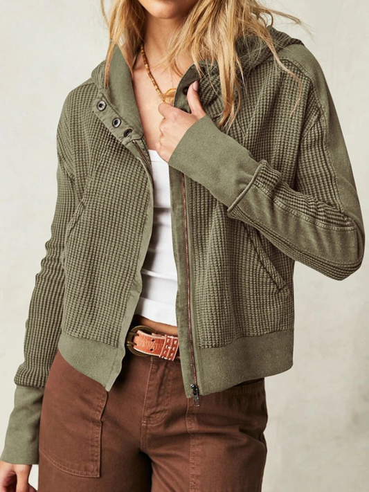 Veste en tricot gaufré Marlow