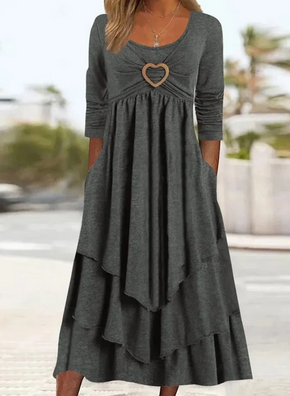 NANCY – STRETCHY LAYERED MIDI DRESS