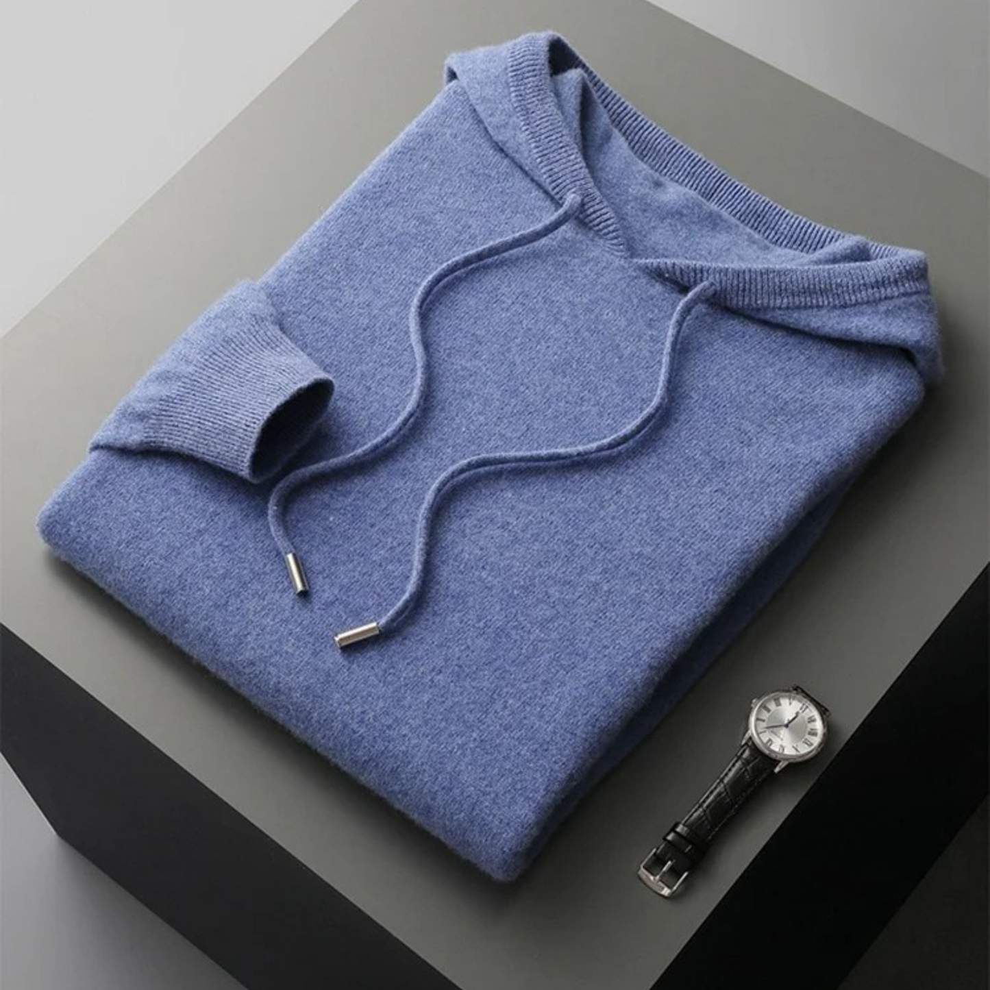 Sweat à capuche en laine mérinos Monaco