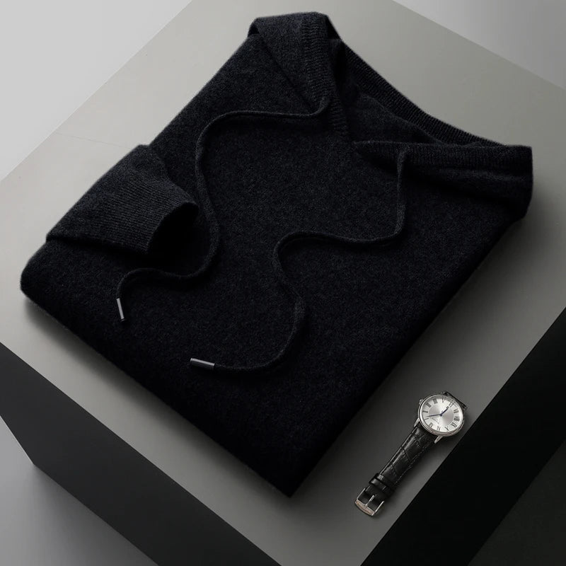 Sweat à capuche en laine mérinos Monaco