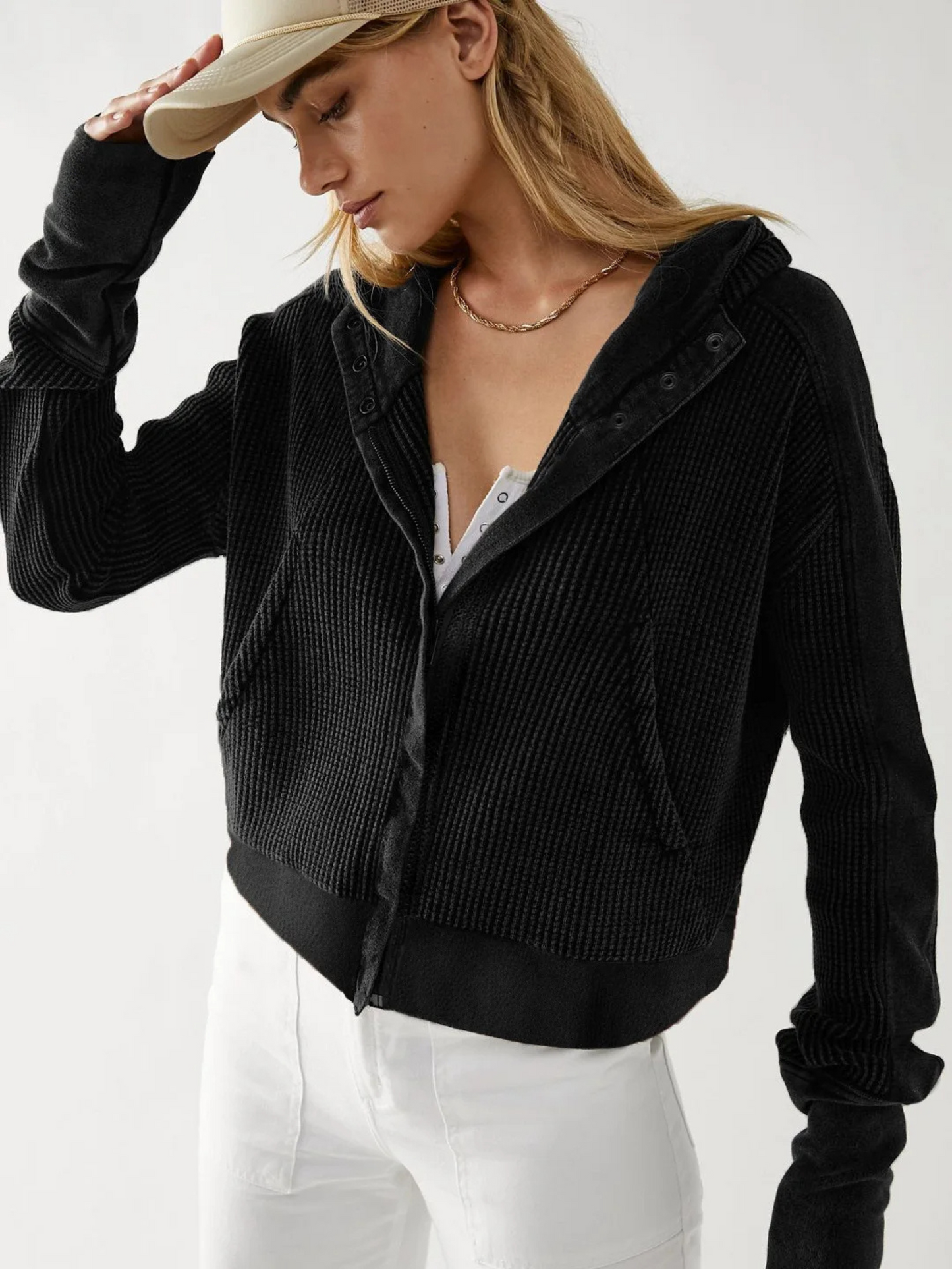 Marlow Waffle Knit Jacket
