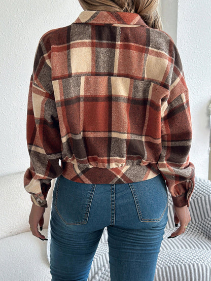 Aubrey Cropped Flannel Shacket