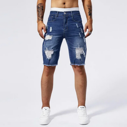 Riot – Distressed-Jeansshorts