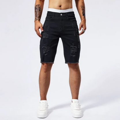 Riot – Distressed-Jeansshorts