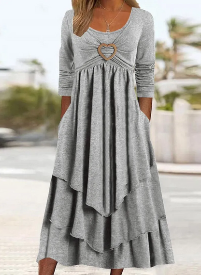 NANCY – STRETCHY LAYERED MIDI DRESS