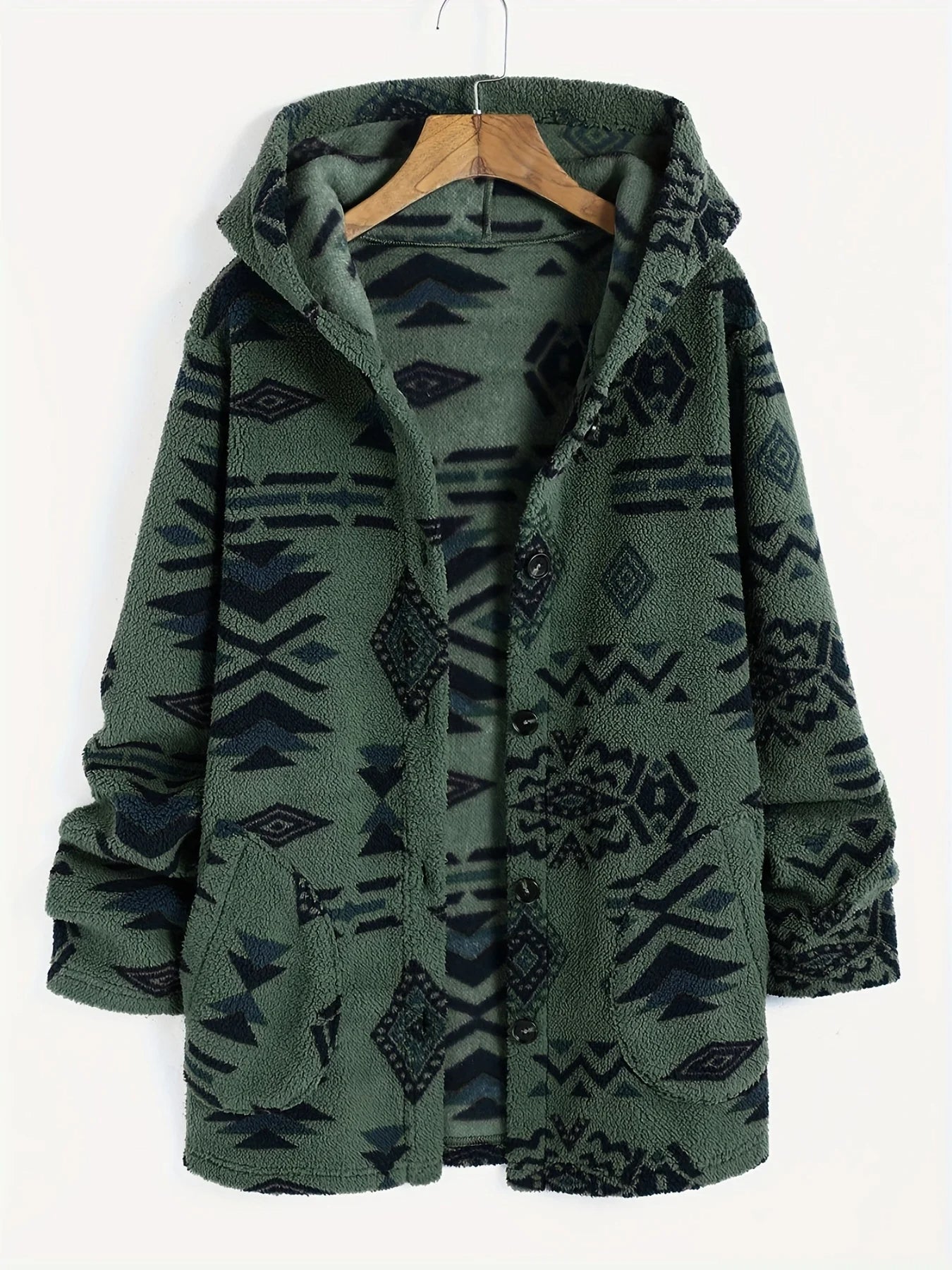 Navajo Hooded Fleece Coat