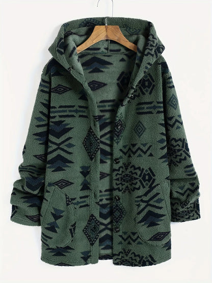 Navajo Hooded Fleece Coat