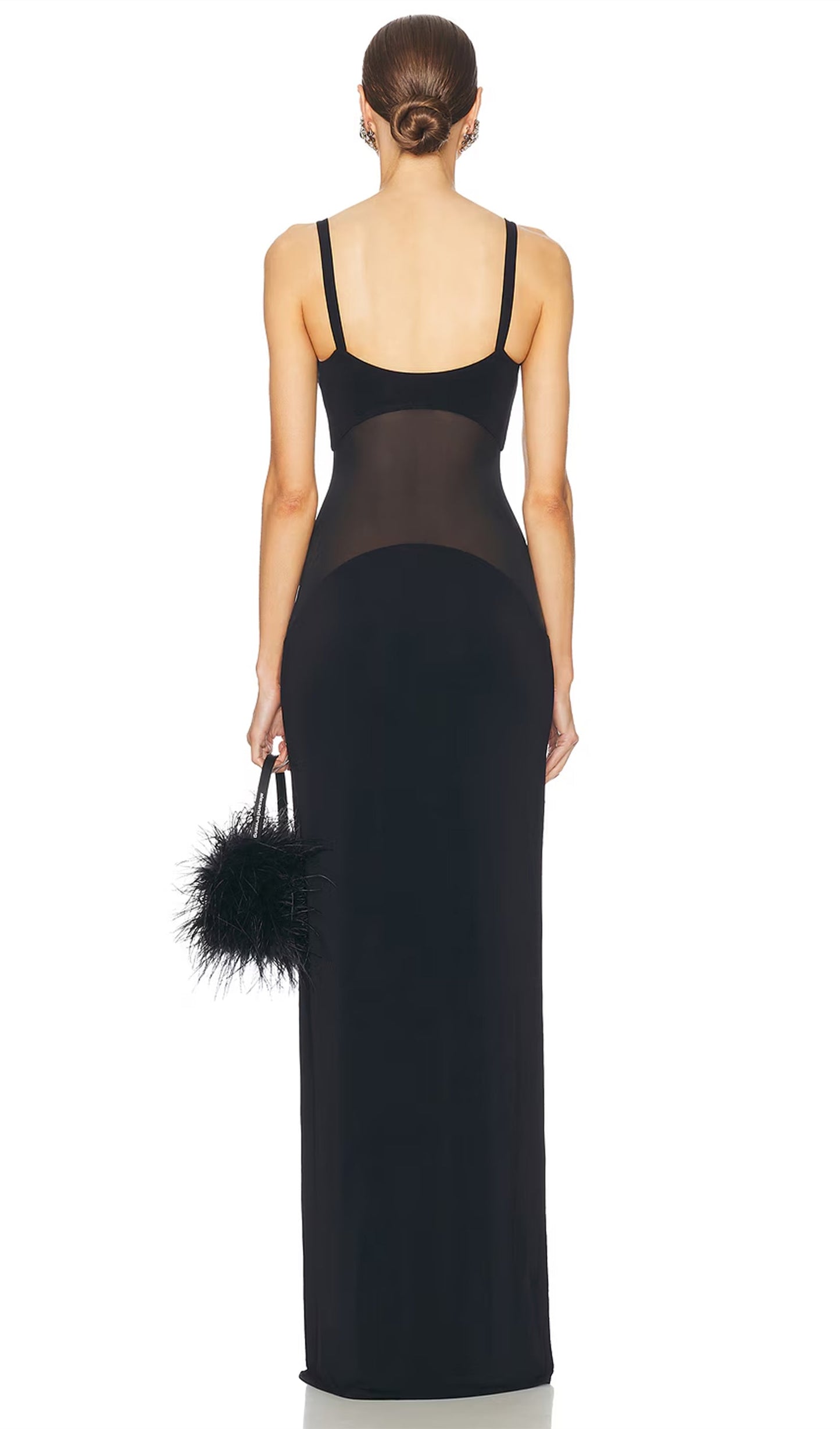 SHEER KNIT CURVE MAXI DRESS