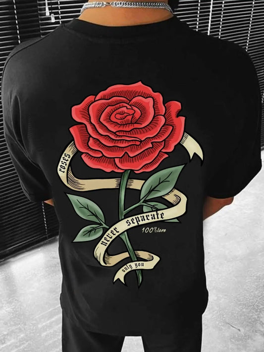 T-shirt graphique « Ne jamais séparer les roses »