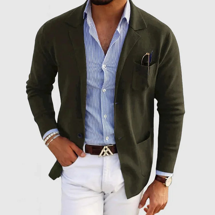 LEANDRO – BLAZER HOMME HAUTE QUALITÉ, COUPE AJUSTÉE