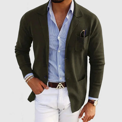 LEANDRO – BLAZER HOMME HAUTE QUALITÉ, COUPE AJUSTÉE