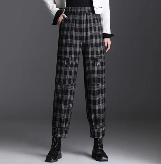 Pantalon cargo à carreaux Hampton